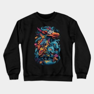 Zoomorphic Beasts - Dragons Festival Crewneck Sweatshirt